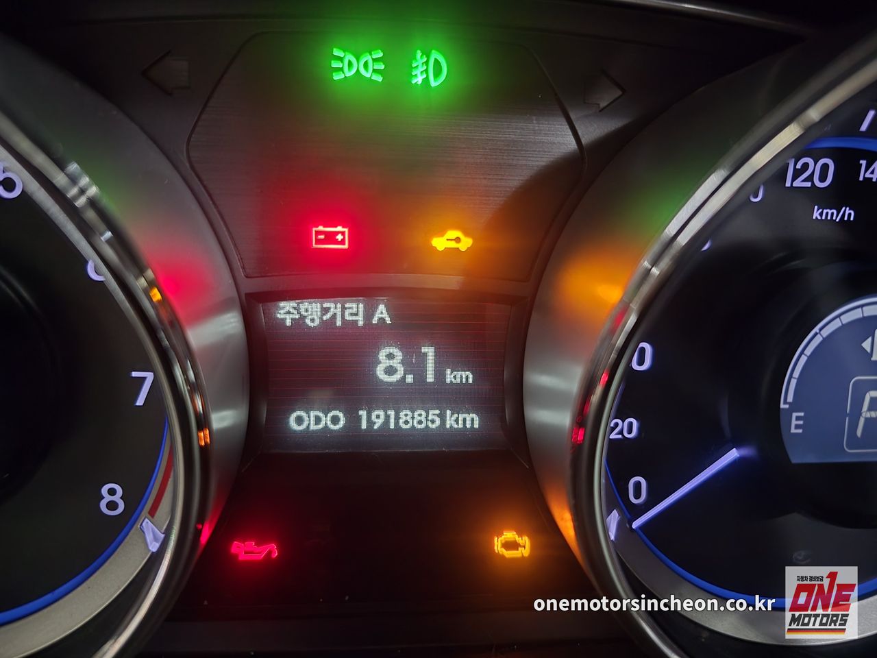 쏘나타 주행거리 191,885 km